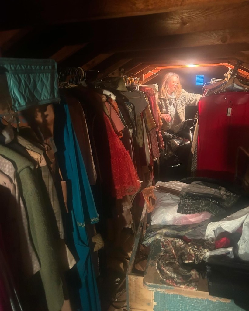 A house call in the attic of a life-long dressmaker.